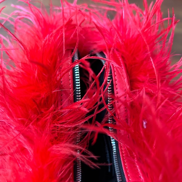 NWOT Alexander Wang Heart Pillow Ostrich Feathers Clutch Handbag - Picture 9 of 17